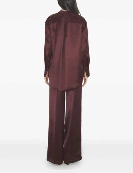 Bluze Tory Burch Top With Belt BORDEAUX Femei (BM 19697723) 3