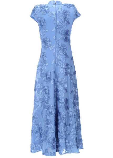 Rochii casual ROTATE Birger Christensen Long Half-Sleeve Dress BLUE Femei (BM 19697735) 2