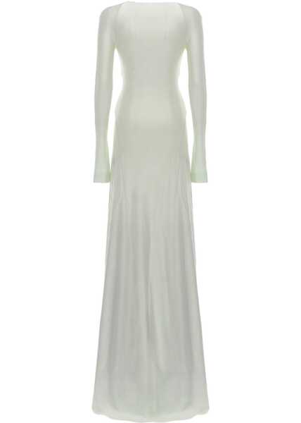 Rochii casual Victoria Beckham Twist Waist Long Dress GREEN Femei (BM 19697747) 3