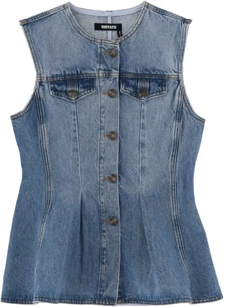 Bluze ROTATE Birger Christensen Denim Top BLUE Femei (BM 19697753) 1