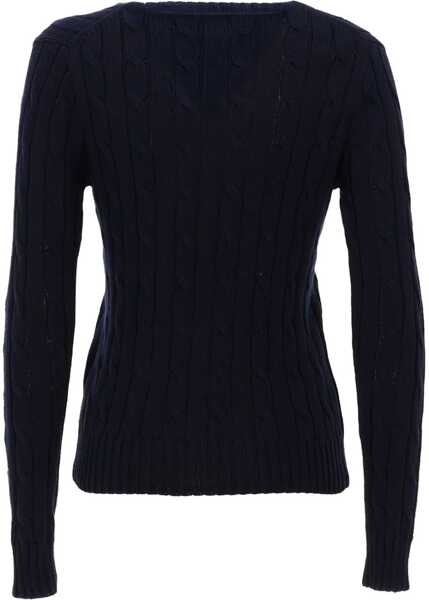 Pulovere casual Ralph Lauren Cable Knit With Logo BLUE Femei (BM 19697765) 2