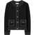 Tory Burch Topstitched Cardigan BLACK
