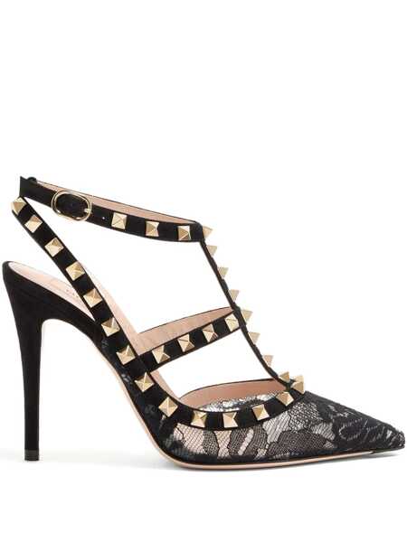 Pantofi cu toc Valentino Garavani Valentino Garavani Rockstud Suede Pumps Black Femei (BM 19698066) 1