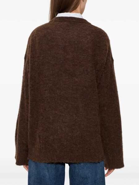 Pulovere casual Ganni Wool Jersey. BROWN Femei (BM 19698086) 4