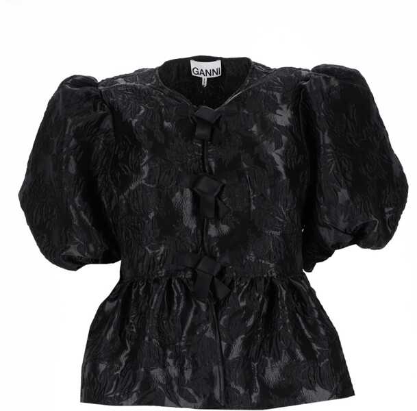 Bluze Ganni Top Peplum BLACK Femei (BM 19698101) 1