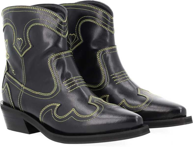 Cizme scurte Ganni Low Shaft Boot BLACK Femei (BM 19698131) 2