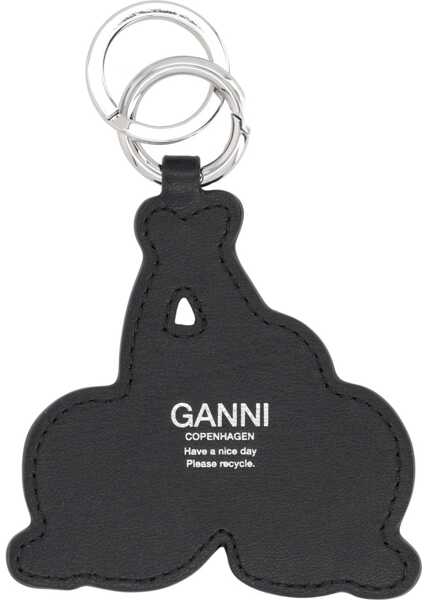 Brelocuri Ganni Leather Keychain BLACK Femei (BM 19698164) 2
