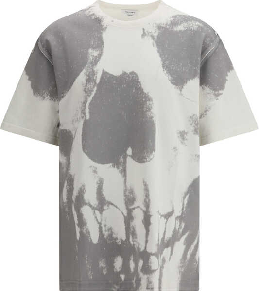 Tricouri Alexander McQueen Skull-print T-shirt WHITE/SILVER Barbati (BM 19698299) 1