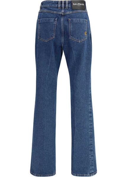 Pantaloni casual Balmain Straight-leg Jeans BLEU JEAN FONCE Femei (BM 19698314) 2