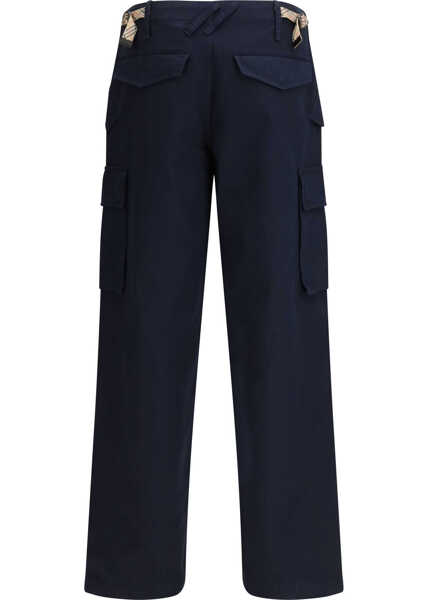Pantaloni casual Burberry Cotton cargo Trousers SILHOUETTE BLUE Barbati (BM 19698317) 2