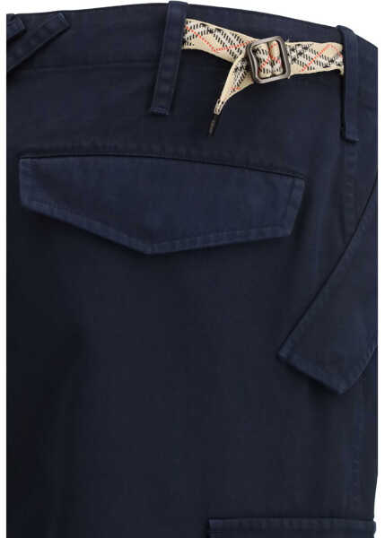 Pantaloni casual Burberry Cotton cargo Trousers SILHOUETTE BLUE Barbati (BM 19698317) 3