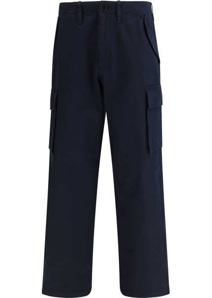 Pantaloni casual Burberry Cotton cargo Trousers SILHOUETTE BLUE Barbati (BM 19698317) 1