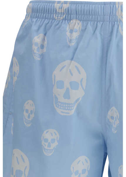 Sorturi de baie Alexander McQueen Skull-print swim Shorts ICE BLUE/WHITE Barbati (BM 19698320) 3