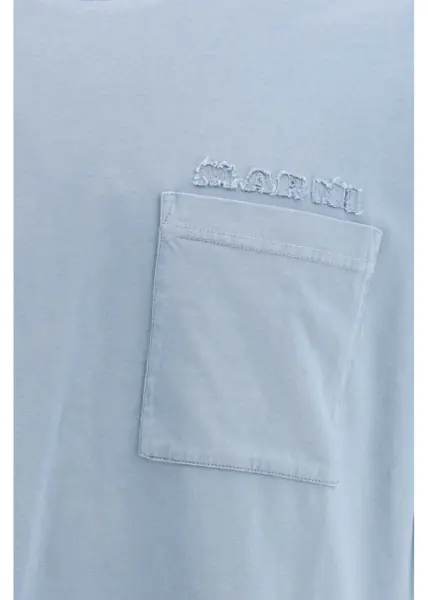 Tricouri Marni cotton jersey T-shirt with chest pocket SKY Barbati (BM 19698326) 3