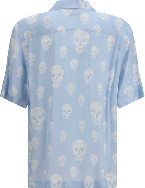 Camasi casual Alexander McQueen PRINTED HAWAIAN SHIRT ICE BLUE Barbati (BM 19698332) 2