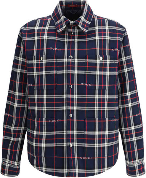 Jachete Gucci SPW JACKET COTTON GUCCI TARTAN BLUE/WHITE/MC Barbati (BM 19698341) 1