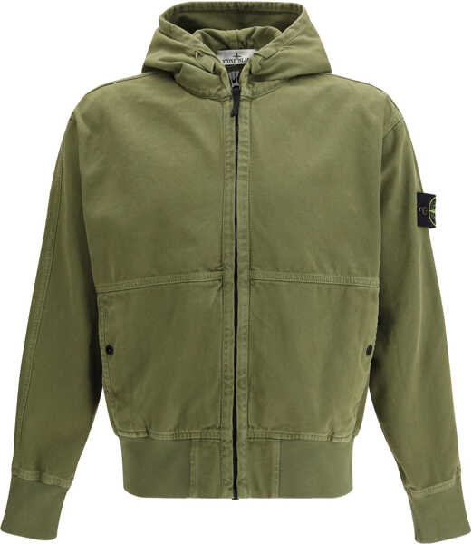 Bluze de trening Stone Island Organic Panama cotton zip Jacket MILITARY GREEN Barbati (BM 19698368) 1