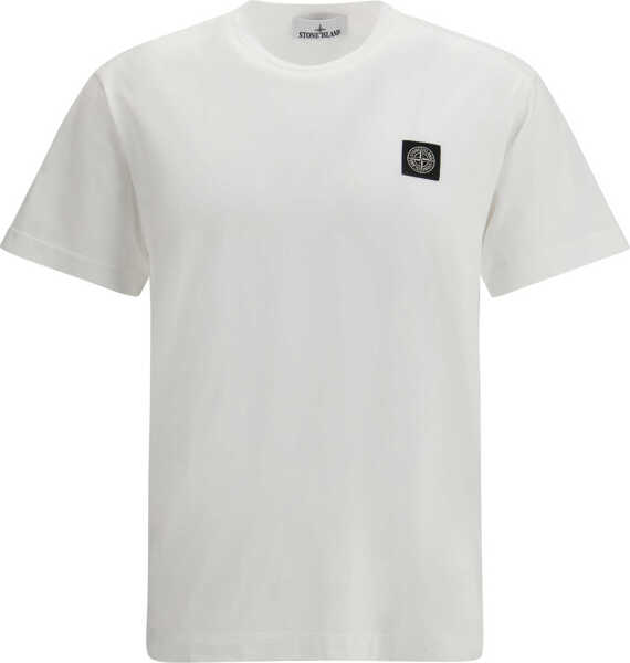 Tricouri Stone Island Logo-patch T-shirt WHITE Barbati (BM 19698371) 1