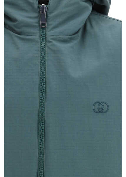 Jachete Gucci Reversible cotton ripstop Jacket PETROLIUM Barbati (BM 19698380) 3