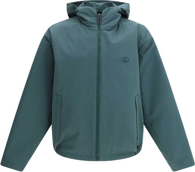Jachete Gucci Reversible cotton ripstop Jacket PETROLIUM Barbati (BM 19698380) 1