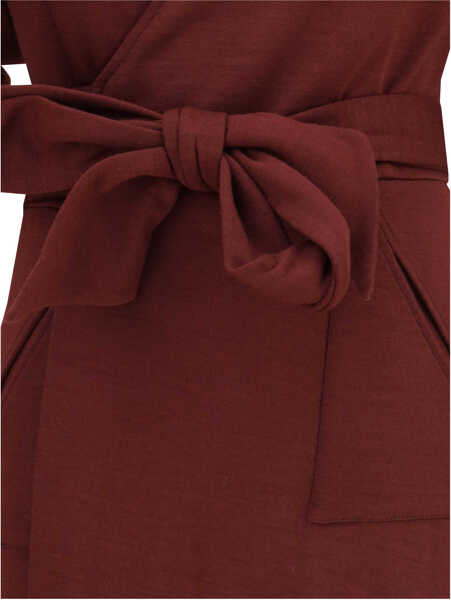 Rochii AFTERCOAT Long jersey Dress BURGUNDY Femei (BM 19698494) 3