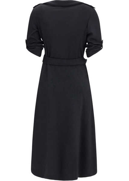 Rochii AFTERCOAT Long jersey Dress NERO Femei (BM 19698503) 2
