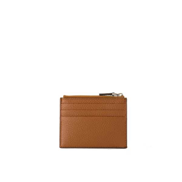 Portofele Valentino Garavani Valentino Garavani Leather Card Holder Brown Barbati (BM 19699341) 3