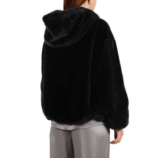 Jachete Herno HERNO Faux Fur Hooded Jacket Black Femei (BM 19699344) 3