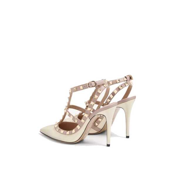 Pantofi cu toc Valentino Garavani Valentino Garavani Rockstud Pumps Ivory Femei (BM 19699377) 3