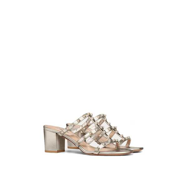 Saboti Valentino Garavani Valentino Garavani Rockstud Mules Gold Femei (BM 19699401) 2