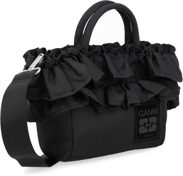 Genti de mana Ganni Bag With Logo BLACK Femei (BM 19699424) 2