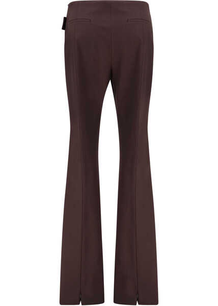 Pantaloni casual Max Mara Slim Trousers with Asymmetric Belt CAFFE Femei (BM 19699481) 2