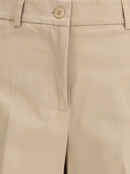 Pantaloni casual Max Mara Urial cropped trousers in cotton satin ORZO Femei (BM 19699493) 3