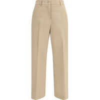 Pantaloni casual Urial cropped trousers in cotton satin Femei