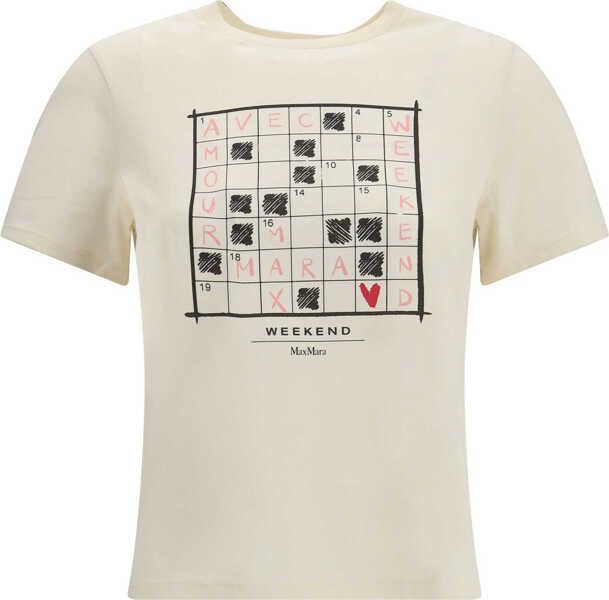 Tricouri Max Mara Clown cotton T-shirt ECRU Femei (BM 19699559) 1