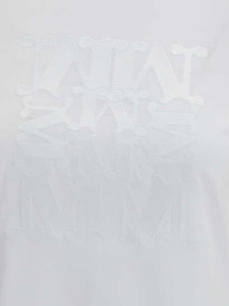 Tricouri Max Mara Embroidered monogram T-shirt BIANCO Femei (BM 19699607) 3