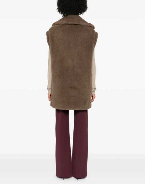 Paltoane Max Mara Teddy alpaca and wool Vest MARRONE Femei (BM 19699637) 4