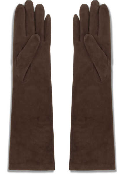 Manusi Max Mara Afideesuede Gloves CUOIO Femei (BM 19699643) 2