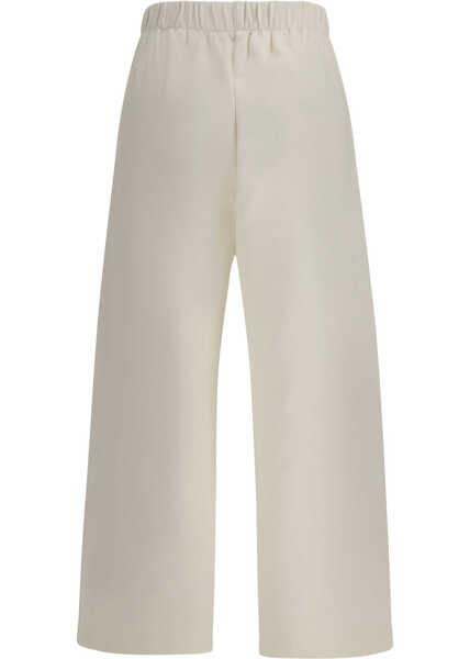 Pantaloni de trening Max Mara Silk and cotton Sweatpants BIANCO Femei (BM 19699667) 2