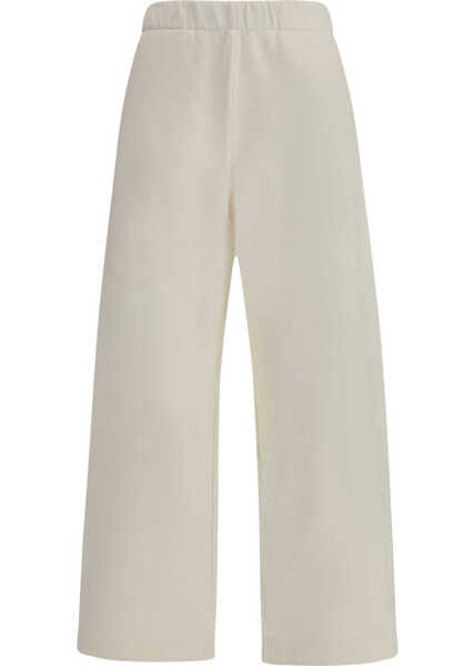 Pantaloni de trening Max Mara Silk and cotton Sweatpants BIANCO Femei (BM 19699667) 1