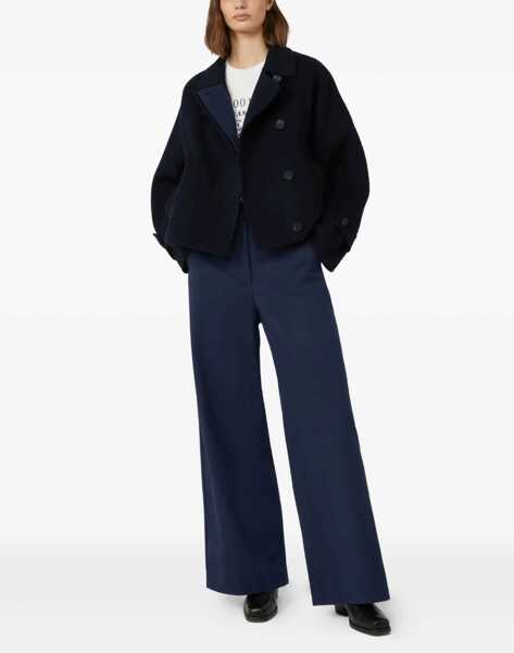 Pantaloni casual Max Mara Alfeo trousers in cotton gabardine BLU WORK Femei (BM 19699730) 2