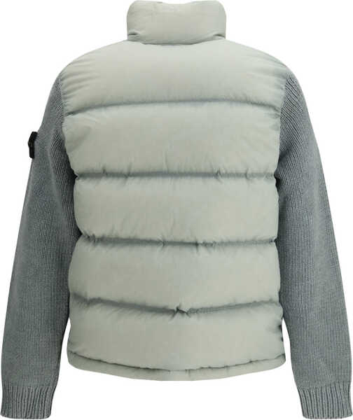 Paltoane Stone Island 4100063 Seam Faded Light Nylon Tela and Knit lightweight padded Jacket SAGE Barbati (BM 19699781) 2