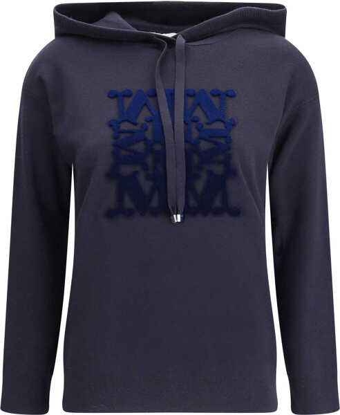 Bluze de trening Max Mara Taddeos Hoodie in wool BLU Femei (BM 19699787) 1