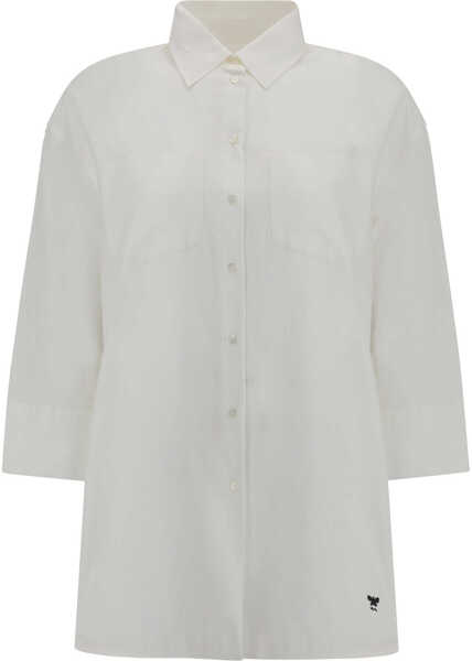 Camasi casual Max Mara Queva Shirt in Cotton OFF-WHITE Femei (BM 19699823) 1
