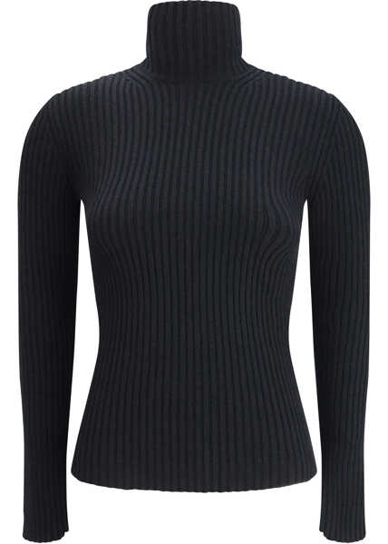 Tricouri Max Mara Ribbed long-sleeve T-shirt NERO Femei (BM 19699832) 1