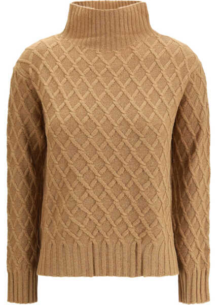 Pulovere Max Mara Turtleneck Sweater CAMMELLO Femei (BM 19699853) 1