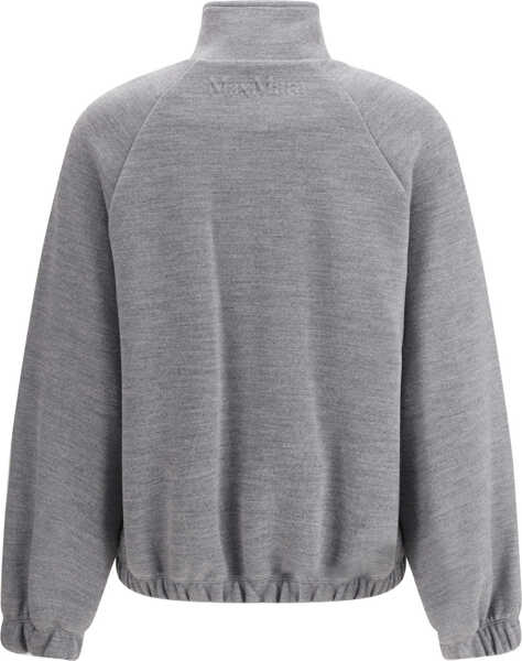 Bluze de trening Max Mara Sweatshirt in double wool and cotton jersey GRIGIO CHIARO Femei (BM 19699904) 2