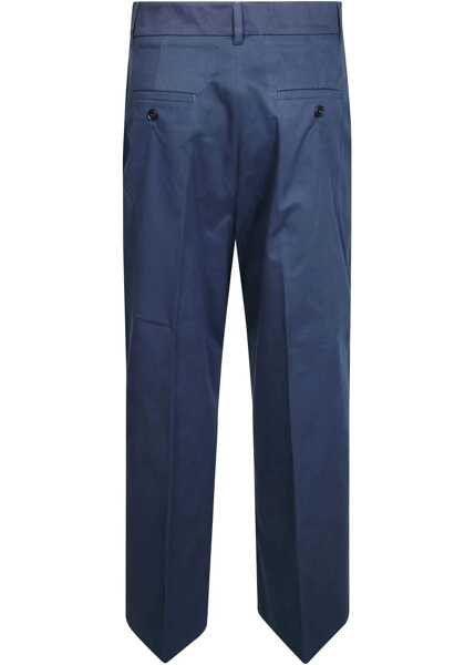 Pantaloni casual Max Mara Urial cropped trousers in cotton satin BLU Femei (BM 19699913) 2