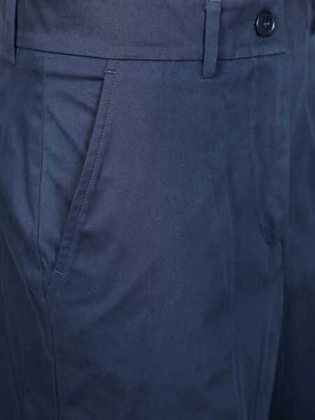 Pantaloni casual Max Mara Urial cropped trousers in cotton satin BLU Femei (BM 19699913) 3