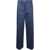 Max Mara Urial cropped trousers in cotton satin BLU